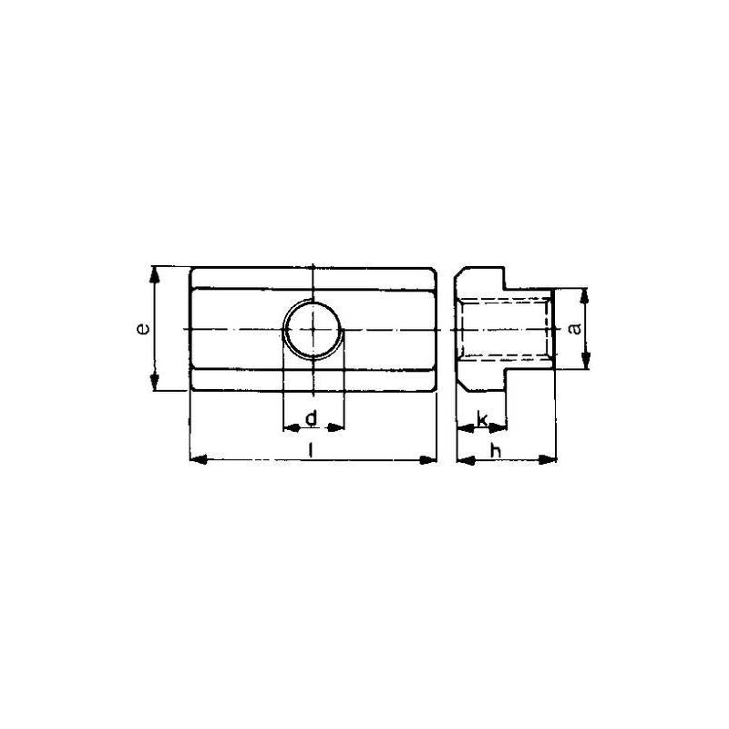 Matice pro T drážky DIN 508 L M 24 x 28 Format • Vtools.cz