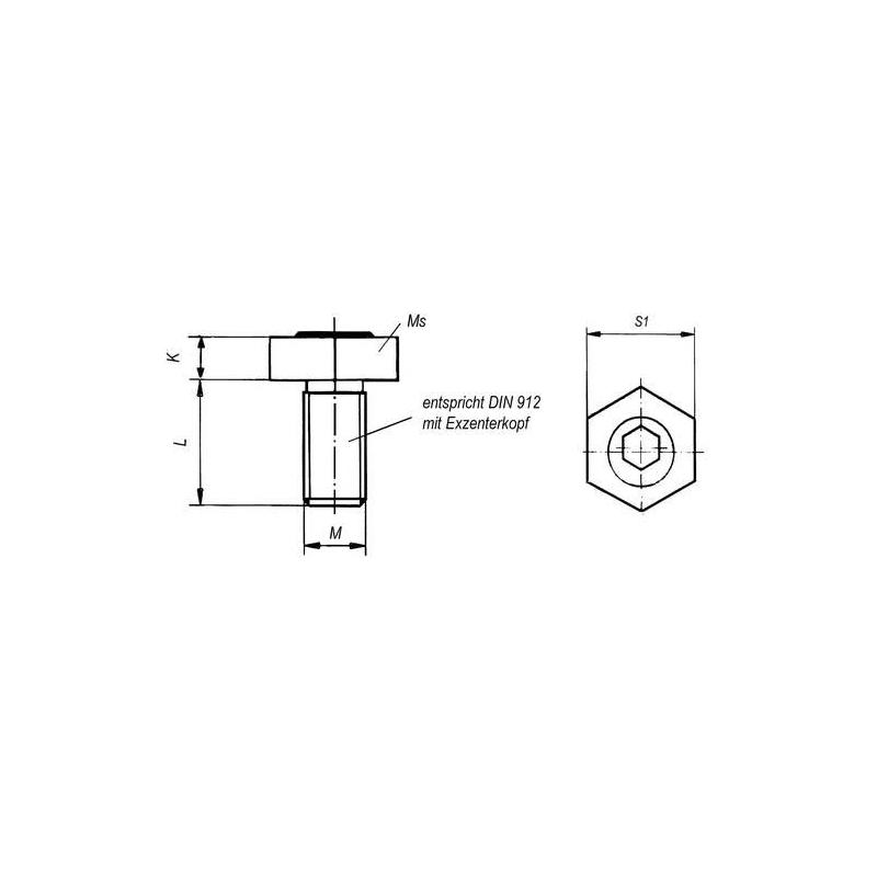 Excentrický šroub ze zušlechtěné oceli MITEEBITE POWERCLAMP M10 • Vtools.cz
