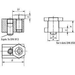 Excentrický upínací šroub pro T-drážku 10 IBT • Vtools.cz