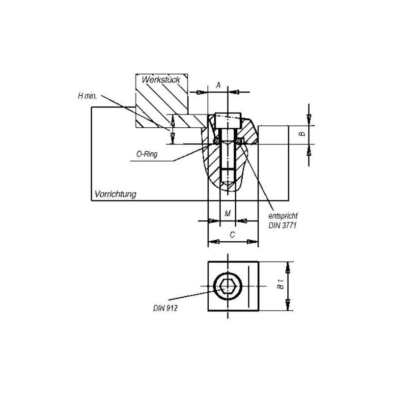 Upínací svorka Pitbull hrana ostří ocel MITEEBITE POWERCLAMP M4 • Vtools.cz