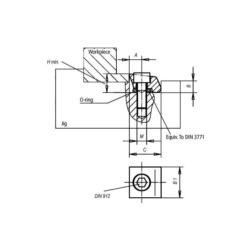 MITEEBITE POWERCLAMP napínací svorka Pitbull Tupá hrana M10 • Vtools.cz