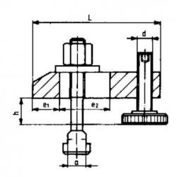 Svorka D 6314 - V nastavitelný opěrný šroub 10 / 8 - 32 mm Format • Vtools.cz