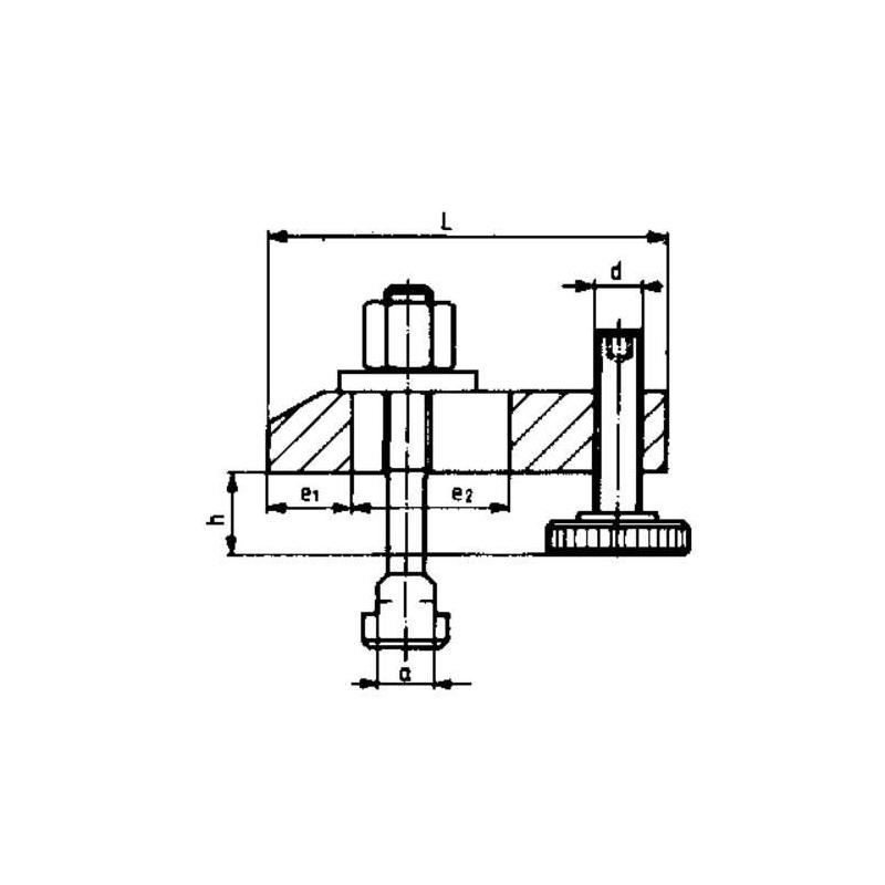 Svorka D 6314 - V nastavitelný opěrný šroub 10 / 8 - 32 mm Format • Vtools.cz