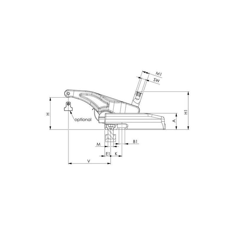 Svorka výkonová posuvná AMF 7600-22 M10x12 • Vtools.cz