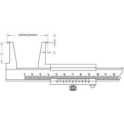 Přesné posuvné měřítko na vnitřní zápichy 10-160 mm Preisser • Vtools.cz