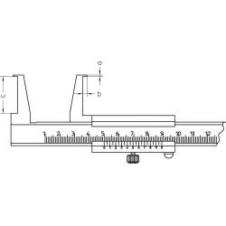 Digitální posuvné měřítko na vnitřní zápichy 20-160 mm HP • Vtools.cz