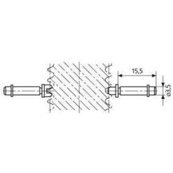 Dotek pro závitový mikrometr - BMKi mme, P4,5-3 Gg/1" • Vtools.cz