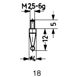 Měřicí dotek pro úchylkoměry 18/ 5,0 mm Käfer • Vtools.cz