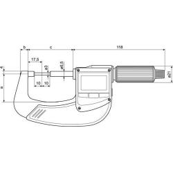Digitální vnější mikrometr Mf 40 EWRi-B 25-50 mm MAHR • Vtools.cz
