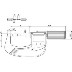 Digitální vnější mikrometr úzké dotyky N 40 EWRi-S 50-75 mm MAHR • Vtools.cz