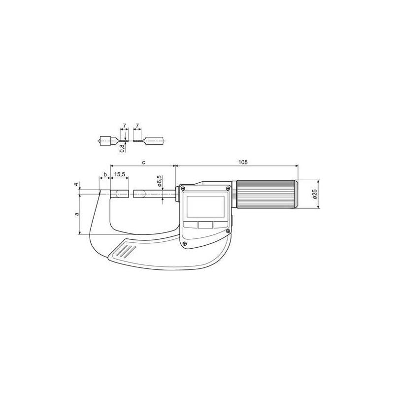 Digitální vnější mikrometr úzké dotyky N 40 EWRi-S 50-75 mm MAHR • Vtools.cz