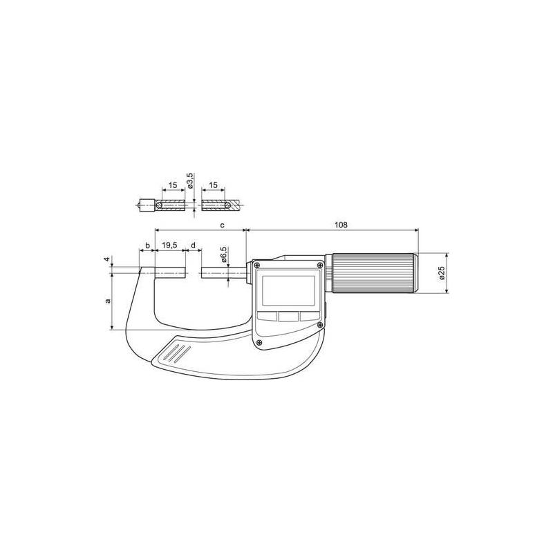 Vnější mikrometr digitální 40 EWRi-V 25-50 mm MAHR • Vtools.cz
