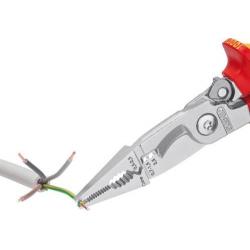 KNIPEX Elektromontážní kleště s upevňovacím okem 13 96 200 T • Vtools.cz