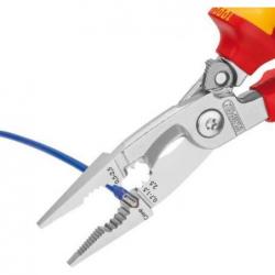 KNIPEX Elektromontážní kleště s upevňovacím okem 13 96 200 T • Vtools.cz