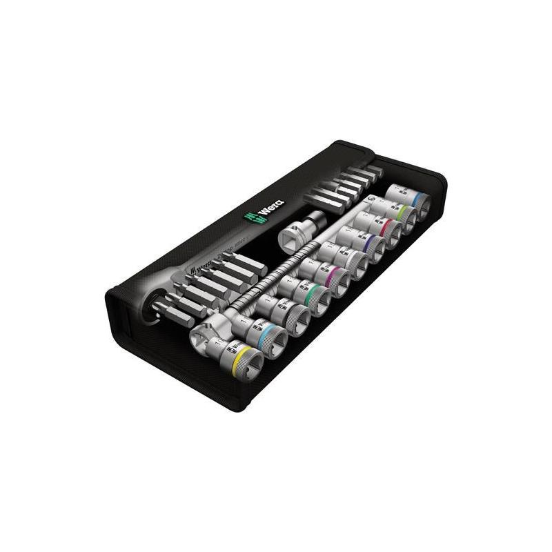 Sada nástrčných klíčů.   1/4" 28ks ZYKLOP push Wera • Vtools.cz