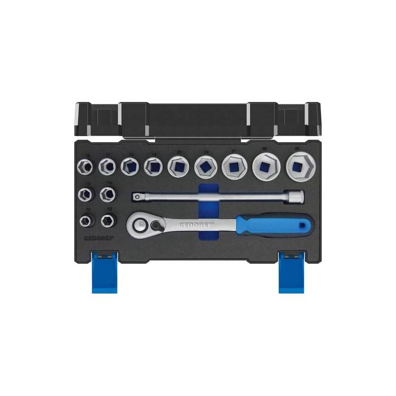 Sada nástrčných hlavic GEDORE 1/2"-drive 15 ks,3014347 • Vtools.cz