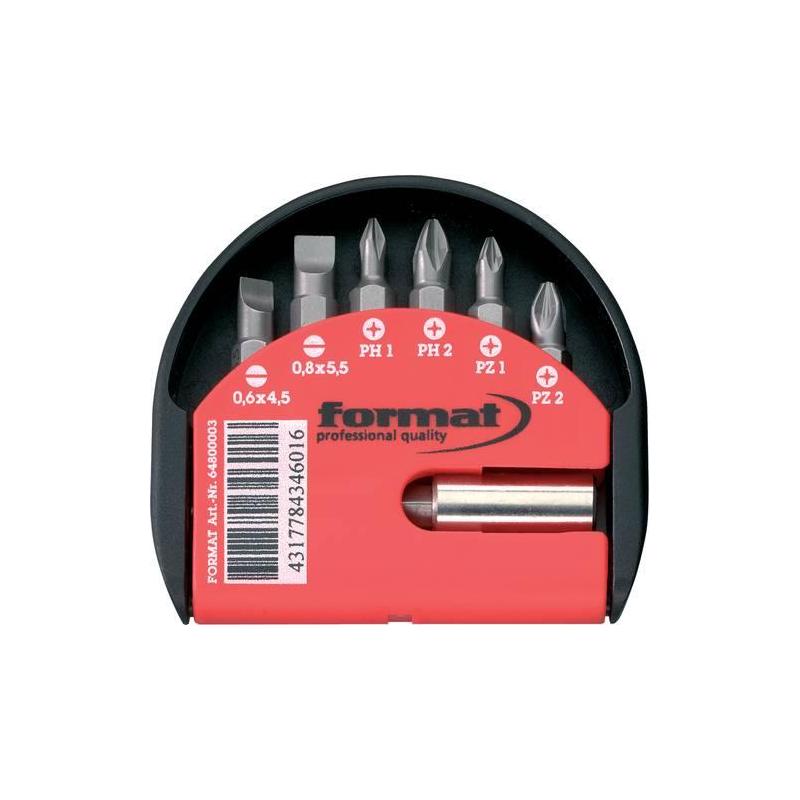 Sortiment bitů 7ks skládací držák Format • Vtools.cz