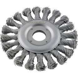 Kruhový kartáč z nerezové oceli 125 mm uzlový Format • Vtools.cz