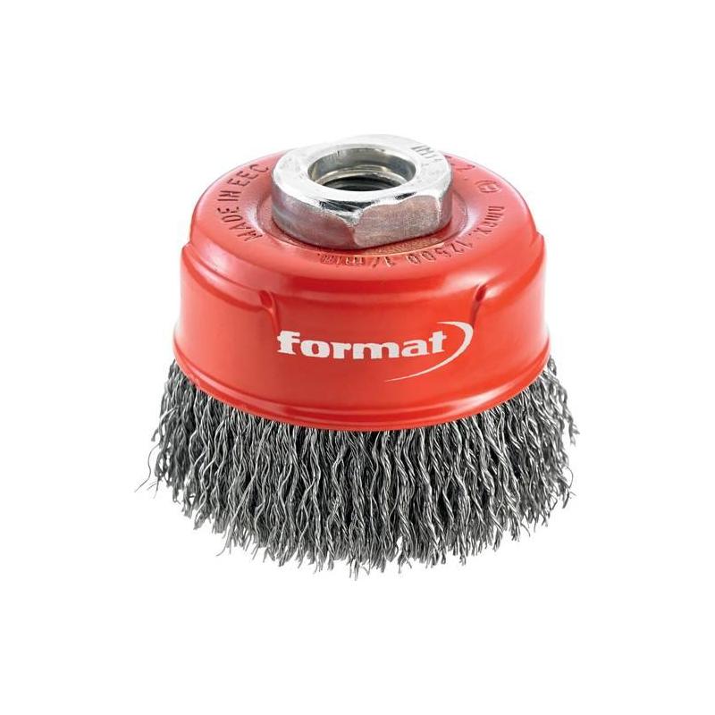 Format Kartáčový ocelový drát dlouhýLIFE, krimpovaný, zauzlovaný, drm. 60 mm • Vtools.cz