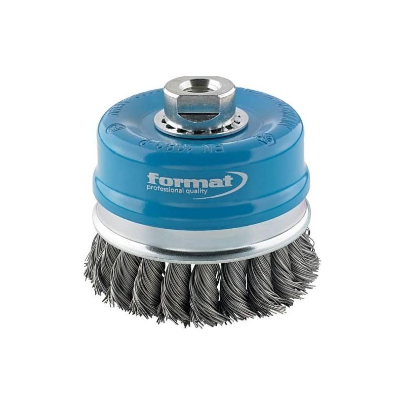 Kartáč s ocelovým drátem M14 80x0,35 mm uzlový Format • Vtools.cz