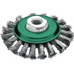 Kuželový kartáč LESSMANN z nerezové oceli pr.115x12 mm s uzlem 0,5 mm • Vtools.cz