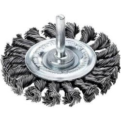 Kulatý kartáč na stopce LESSMANN ocelový drát vroubkovaný pr.75x0,5 mm • Vtools.cz