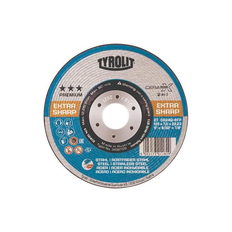Brusný kotouč CERABOND 125x7 mm CA24Q-BFK Tyrolit • Vtools.cz