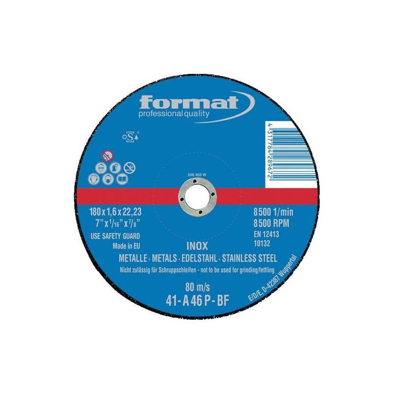 Odřezávací kolečko f. V2A 115x1,0 mm rovný Format • Vtools.cz