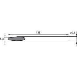 Náhradní pájecí hrot dlátovitého tvaru rovný pro 150Watt/5,3 mm • Vtools.cz