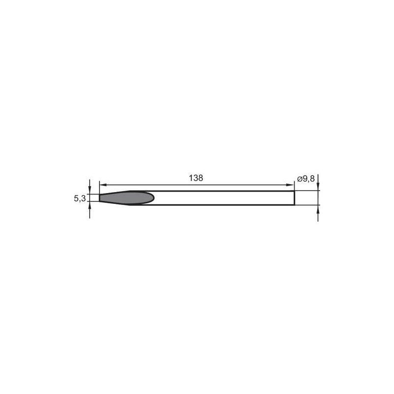 Náhradní pájecí hrot dlátovitého tvaru rovný pro 150Watt/5,3 mm • Vtools.cz