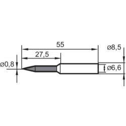 Pájecí hrot tužky 0,8 mm prodlužuje. Ersa SB • Vtools.cz