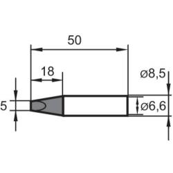 Náhradní pájecí hrot dláto 5,0 mm Ersa SB • Vtools.cz
