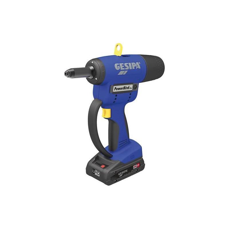 GESIPA Aku nýtovací pistole na trhací nýty PowerBird Pro Gold Edition (2,0 Ah) • Vtools.cz