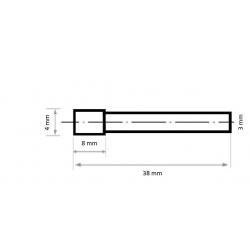 Fréza HFI válcového tvaru pro nerezovou ocel/ocel 4x8 mm stopka 3 mm • Vtools.cz