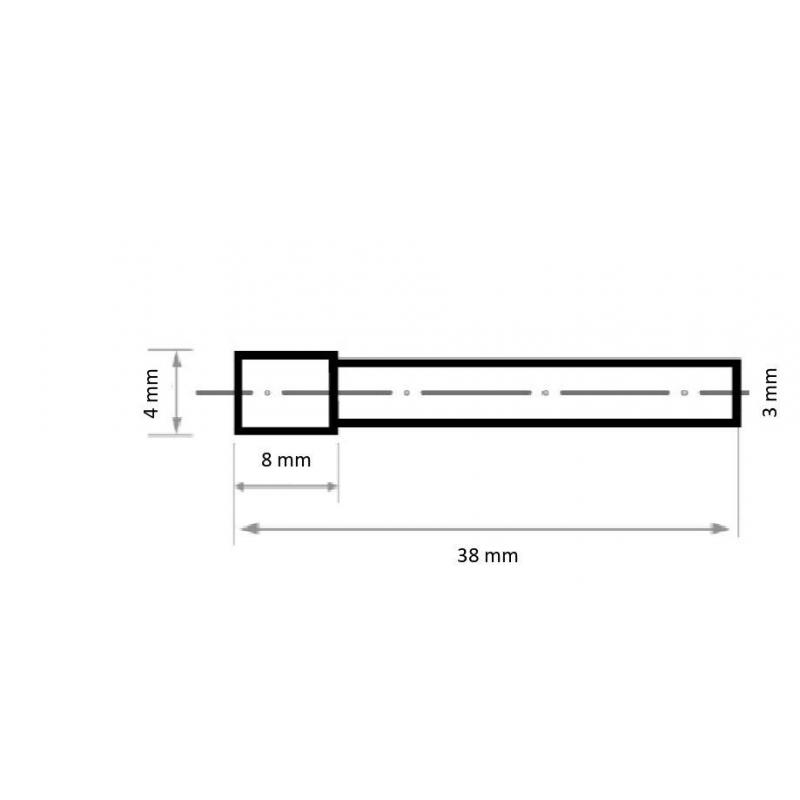 Fréza HFI válcového tvaru pro nerezovou ocel/ocel 4x8 mm stopka 3 mm • Vtools.cz