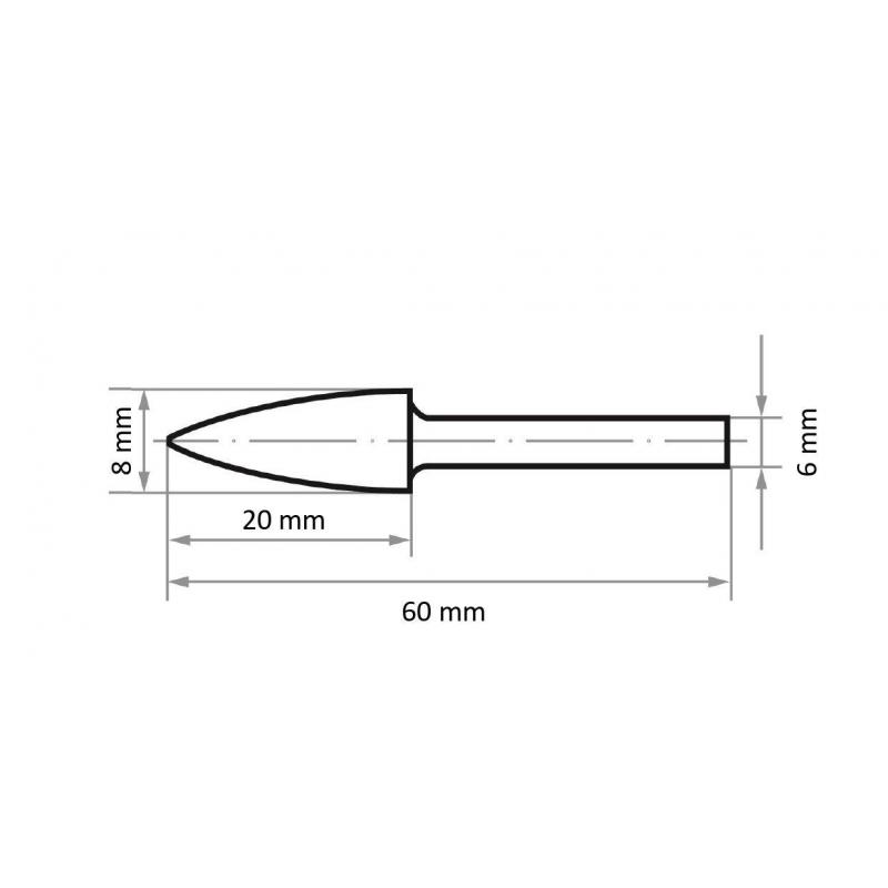 Fréza LUKAS HFG pro ocel se stopkou 8x20 mm 6 mm • Vtools.cz