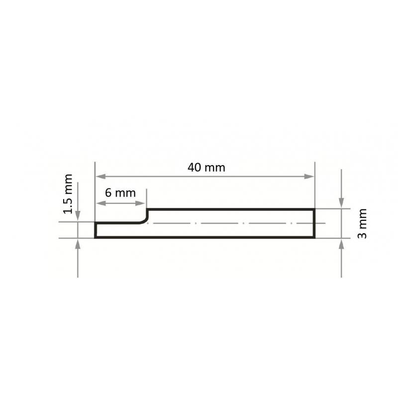 Fréza LUKAS HGA 03.040 špičatá 1,5x6 mm • Vtools.cz