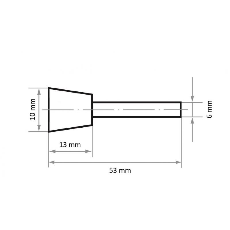HFN speciální tvarová fréza pro tvrdé materiály 10x13 mm stopka 6 mm • Vtools.cz