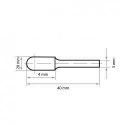 Minifréza LUKAS HFC válcový tvar univerzální 20x4 mm stopka 3 mm • Vtools.cz