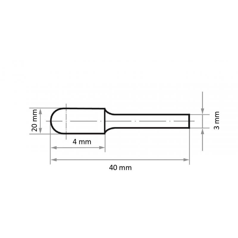 Minifréza LUKAS HFC válcový tvar univerzální 20x4 mm stopka 3 mm • Vtools.cz