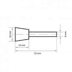 Fréza LUKAS HFNS speciální tvar pro nerezovou ocel/ocel 16x13 mm stopka 8 mm • Vtools.cz