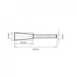 HSS fréza MFNS speciální tvar pro nerezovou ocel/ocel 12x30 mm stopka 6 mm • Vtools.cz