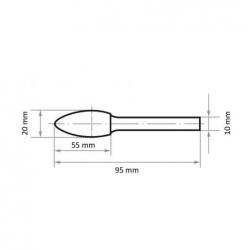 HSS fréza MFH plamenná forma pro litinu/dřevo 20x55 mm M10 vnitřní závit • Vtools.cz