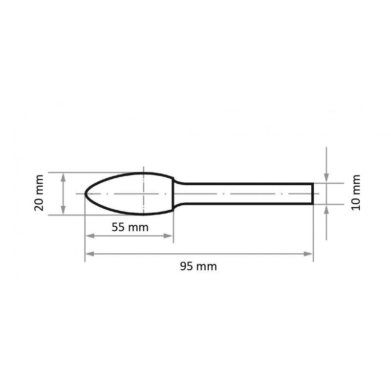HSS fréza MFH plamenná forma pro litinu/dřevo 20x55 mm M10 vnitřní závit • Vtools.cz
