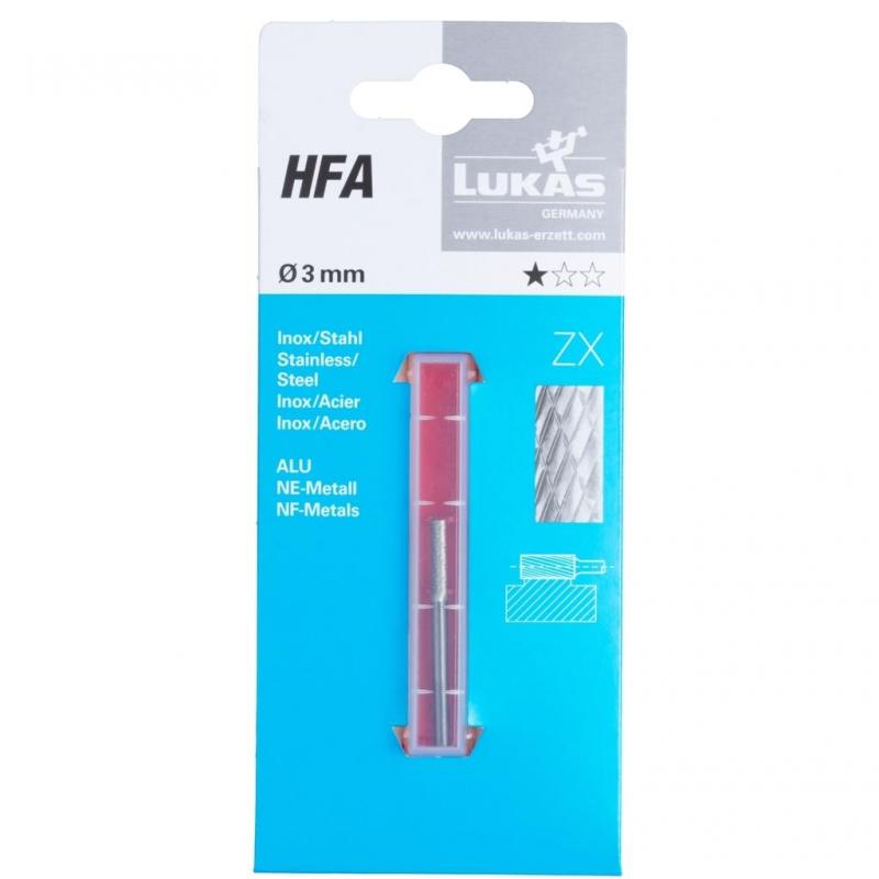 Fréza LUKAS HFC válcový tvar univerzální 3x13 mm stopka 3 mm • Vtools.cz