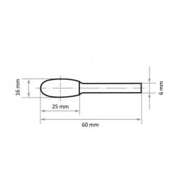 HSS fréza MFE ve tvaru slzy pro nerezovou ocel/ocel 16x25 mm stopka 6 mm • Vtools.cz