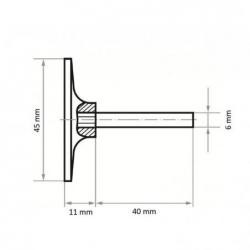 Držák nástrojů LUKAS GTH pro brusné listy Ø 45 mm stopka 6 mm • Vtools.cz