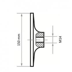 Držák nástrojů LUKAS GTHx pro brusné listy na suchý zip Ø 150 mm se závitem M14 • Vtools.cz