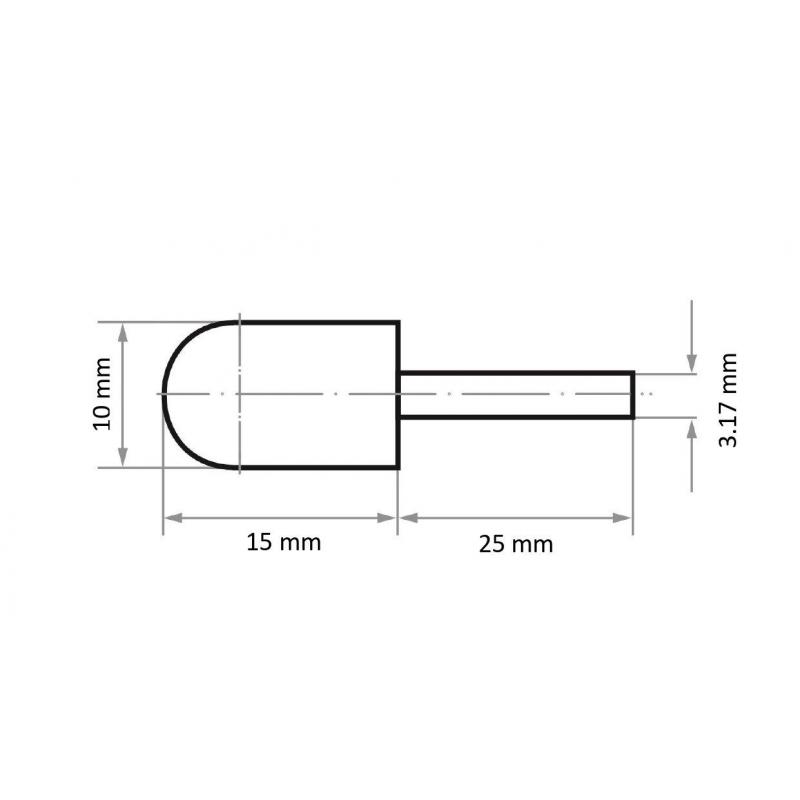 Držák nástrojů LUKAS GTWR pro brusné čepičky se stopkou 10x15 mm 3,17 mm // (1/8") palce • Vtools.cz