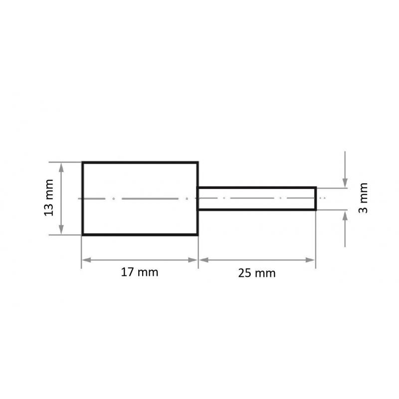 Držák nástrojů GTZY pro brusné čepičky 13x17 mm stopka 3 mm • Vtools.cz